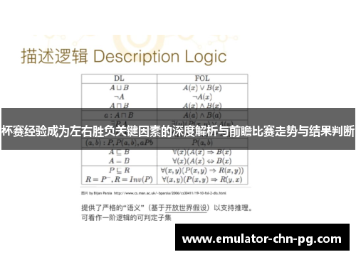 杯赛经验成为左右胜负关键因素的深度解析与前瞻比赛走势与结果判断 杯赛经验成为左右胜负关键因素的深度解析与前瞻比赛走势与结果判断